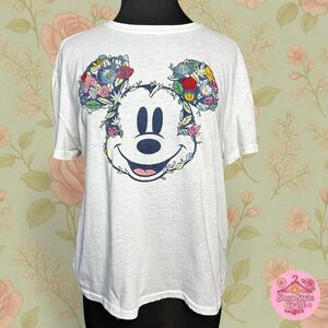 Disney Mickey Mouse Floral Tee - Size XL – Coquette Indie Casual